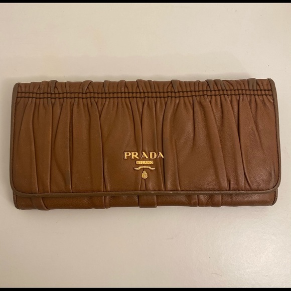 Prada Handbags - SOLD Brown Leather Prada Wallet